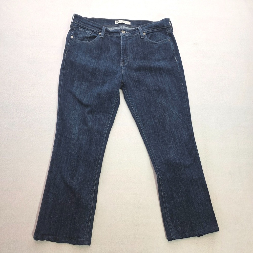 Levis 515 Bootcut‎ Jeans Womens 31 Dark Wash Indigo Stretch Denim Flap Pocket